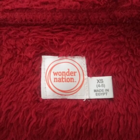 Wonder Nation girl's size XS (4-5) red/burgundy hoodie jacket - Picture 10 of 10